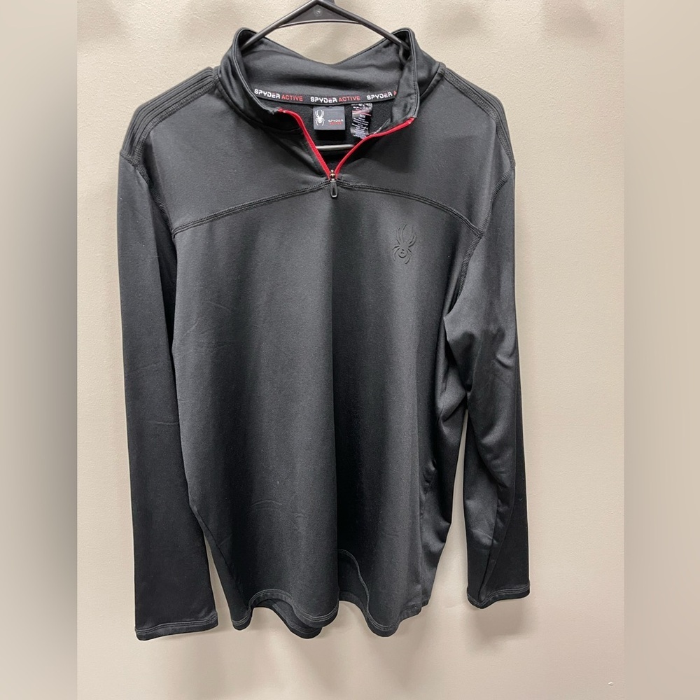 Spyder Men's Black and Red Lightweight Jacket